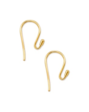 Earring Hook in 18k Gold Vermeil